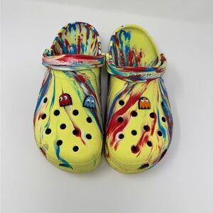 Mens Crocs size 10 Marbled Yellow Classic